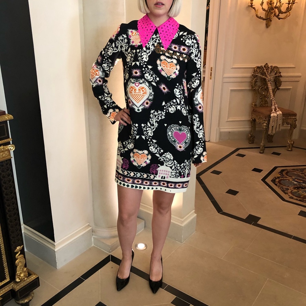 MSGM Long Sleeve Cocktail Dress